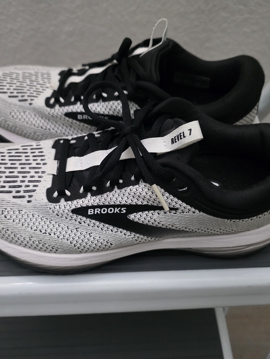 Brooks Shoes - Brooks Revel 7 White and Black Performance Running Shoes